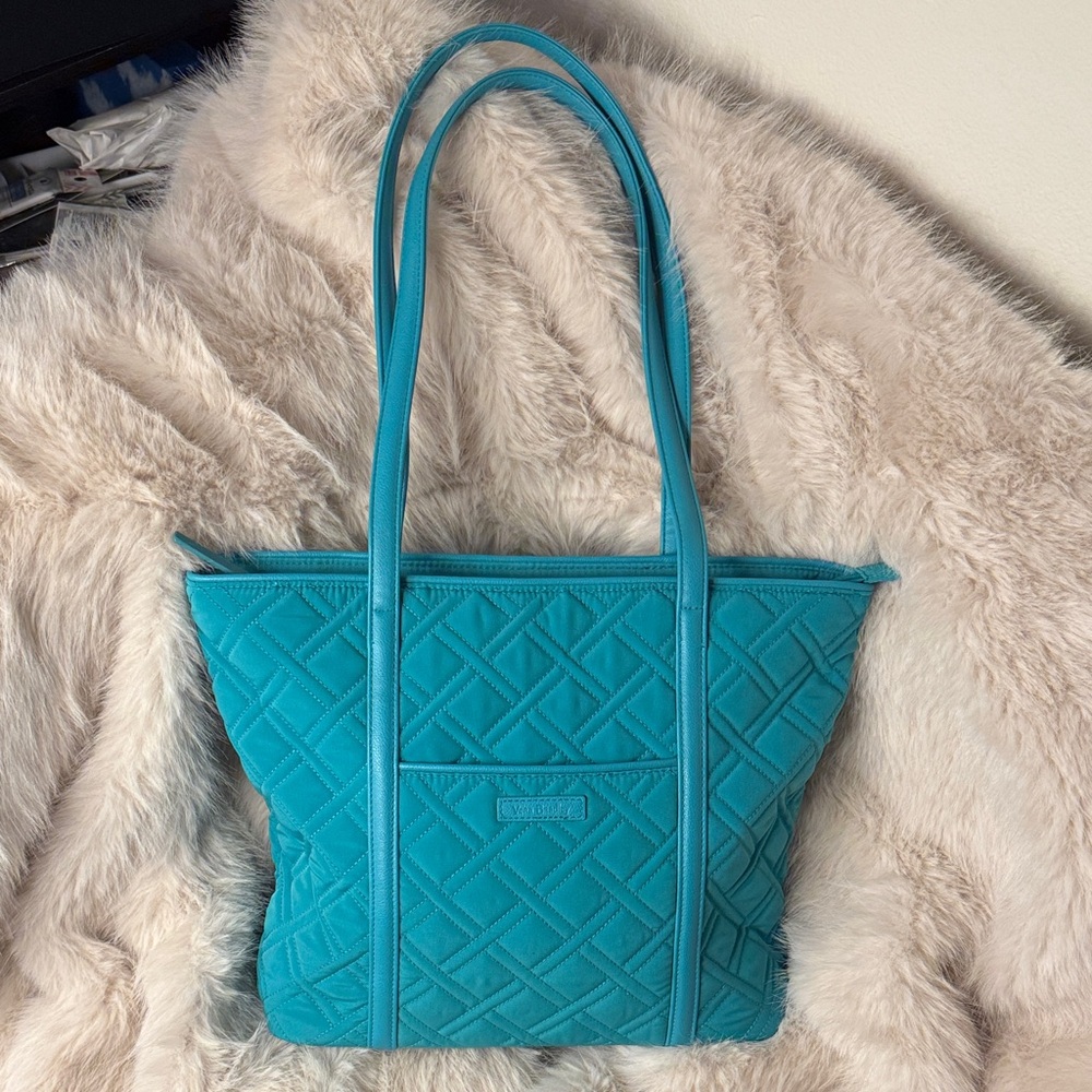 Vera Bradley Quilted Turquoise Tote Bag